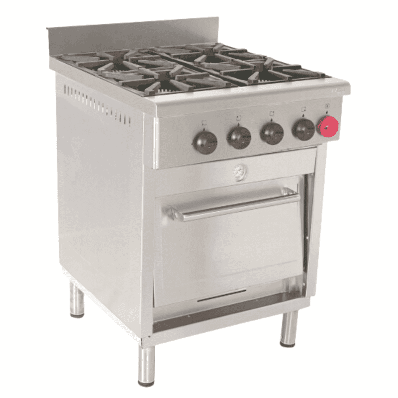 Cocina Industrial 4 Quemadores 6EA48 MAIGAS - Mundo Gastronómico Chile