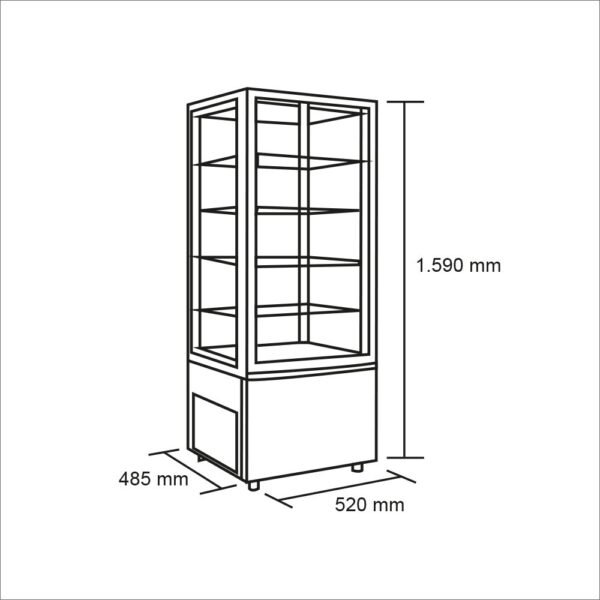 Vitrina Vertical Blanco 218 Litros MAIGAS