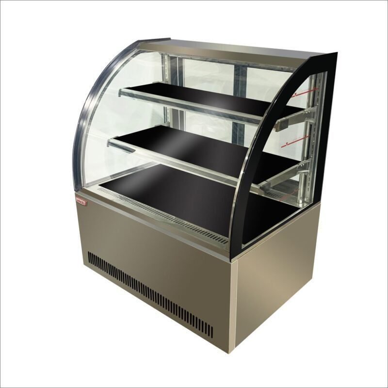 Vitrina Pastelera Curva HKCS1000 mm MAIGAS - Mundo Gastronómico Chile