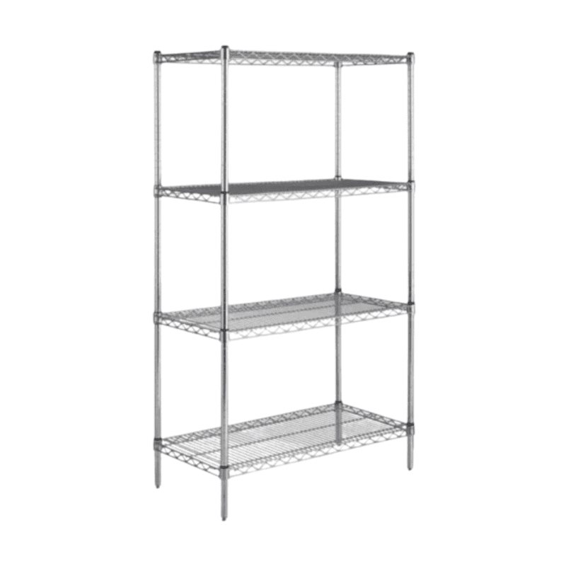 Estantería de Acero Micro Cromado 90x60x160 cm | TIERRAS BAJAS - Mundo Gastronómico Chile