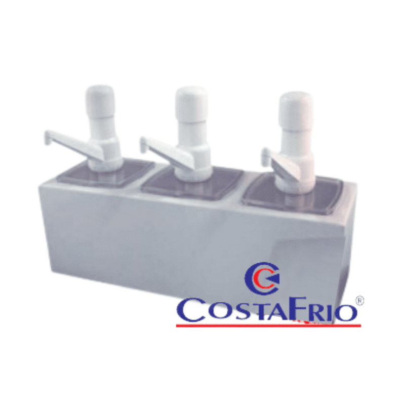 Dispensador Plástico 3 Depósitos Multiusos | COSTA FRÍO - Mundo Gastronómico Chile
