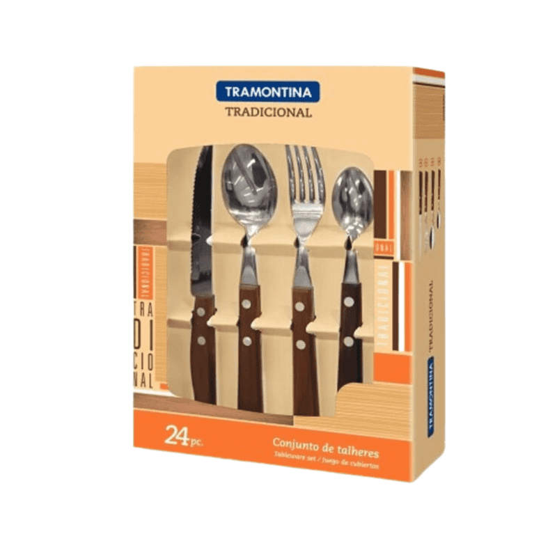 Juego de Cubiertos 24 piezas Tradicional TRAMONTINA - Mundo Gastronómico Chile