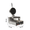 MEDIDAS HWB1 Waflera Electrica 1 Plato | ITA - Vista 3 | Mundo Gastronómico