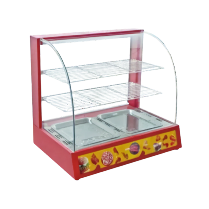 Vitrina de Calor 2 Bandejas ROJO ECOBECK - Mundo Gastronómico Chile