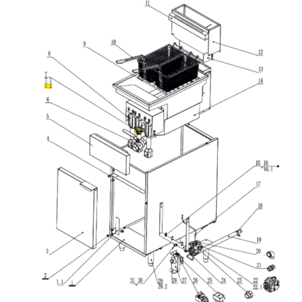 DESPIECE Termopila para Freidora VFP-18PRO VENTUS