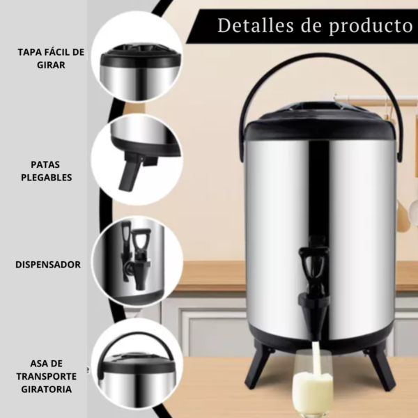 Termo Acero Inoxidable 10 Litros DELUX SANTA MARIANA