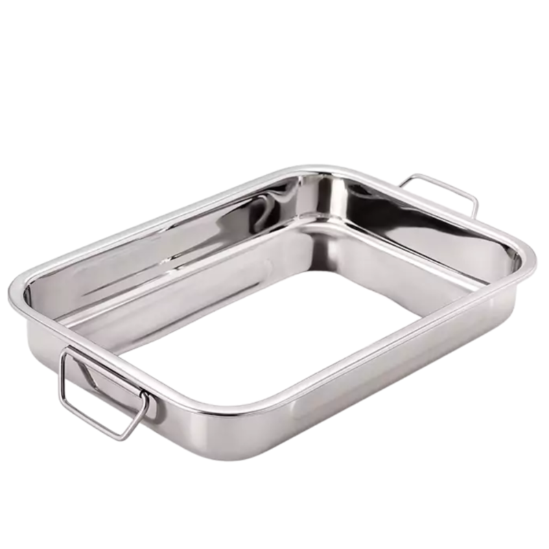 Asadera Profunda Acero 40x30x7 cm SANTA MARIANA - Mundo Gastronómico Chile