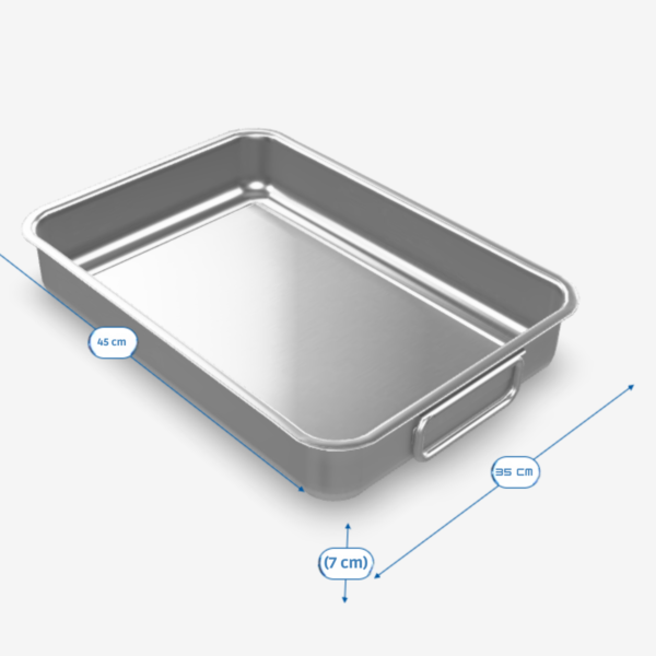 Asadera Profunda Acero 45x35x7 cm SANTA MARIANA